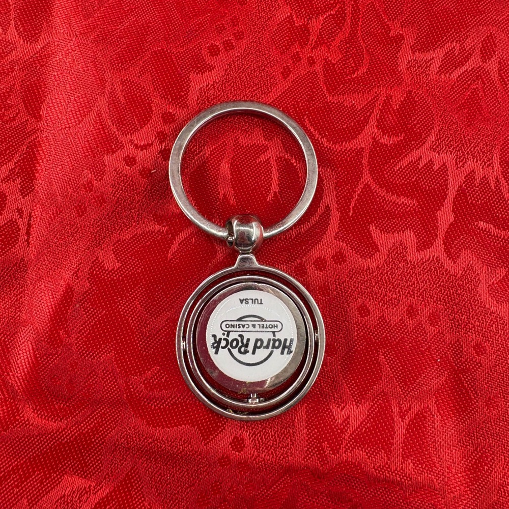 Hard Rock Hotel Casino Tulsa Boxed Spinner Keychain Gyroscope Ring Fidget NIB